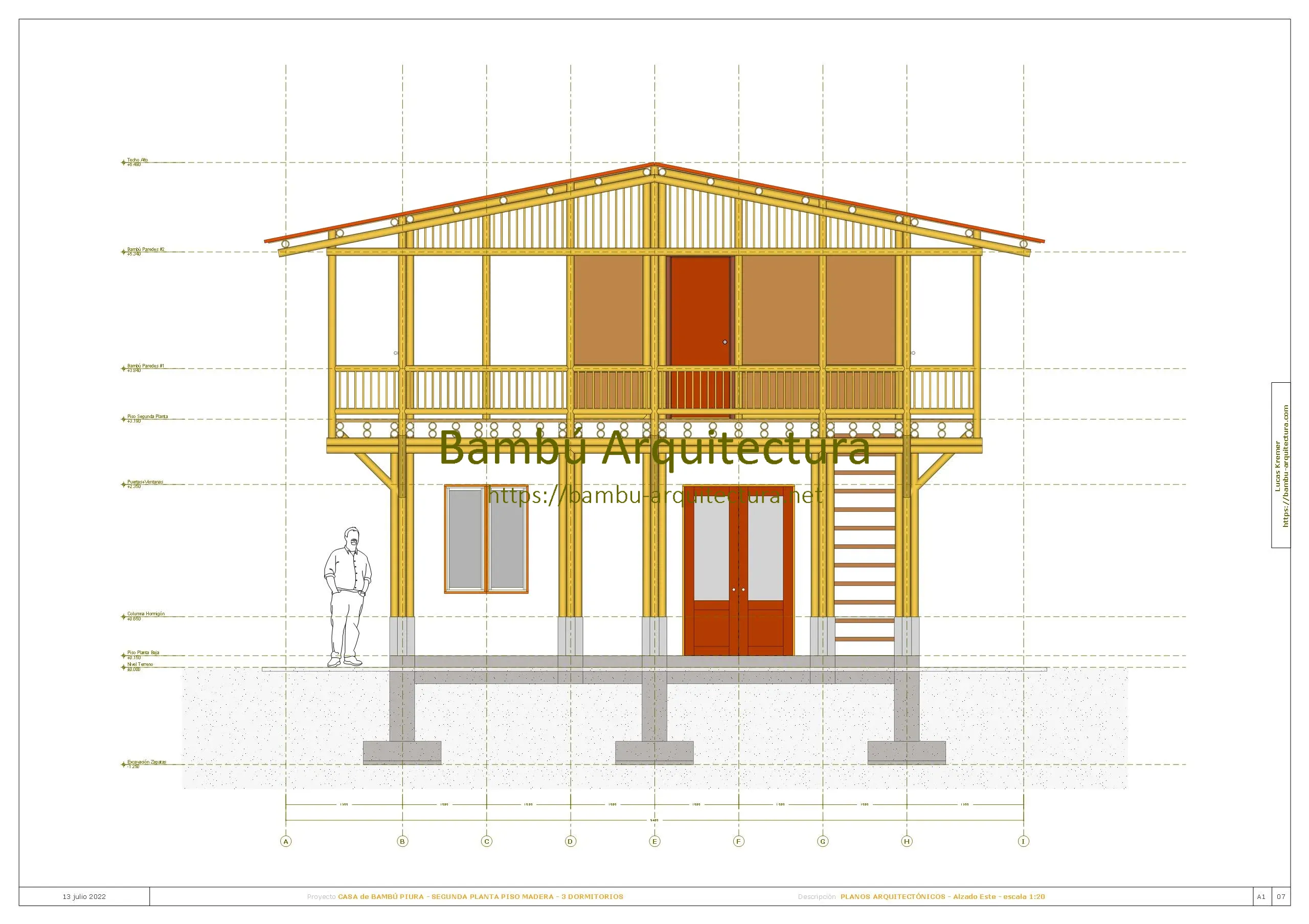 Planos Arquitectónicos Casa Piura PiMa Do3 - Planos Bambú Arquitectura
